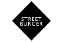 Logotipo de Street Burger, restaurante especializado en hamburguesas gourmet, con una variedad de opciones de carnes, salsas y acompañamientos