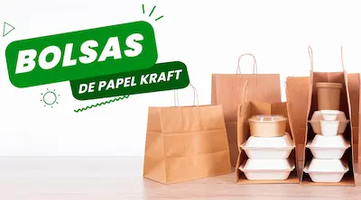 Categoría de Bolsas de papel krafts de Biopaking, para transportar alimentos frescos y calientes en delivery seguro.