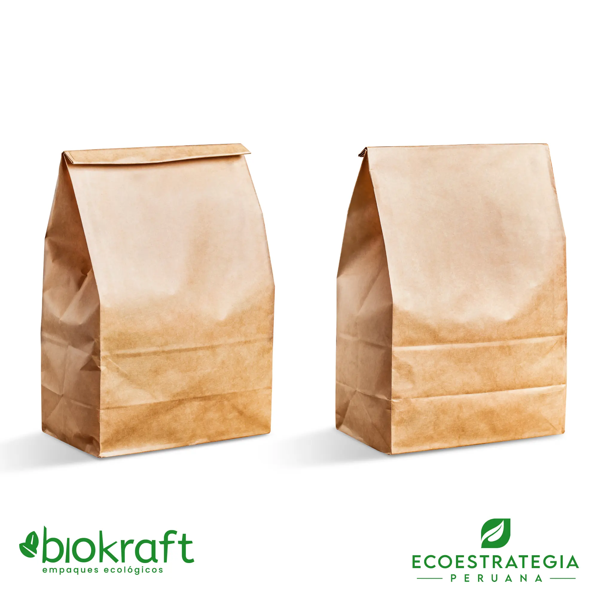 Bolsa de papel biodegradable kraft tamaño 40, fuerte y con buena presentación