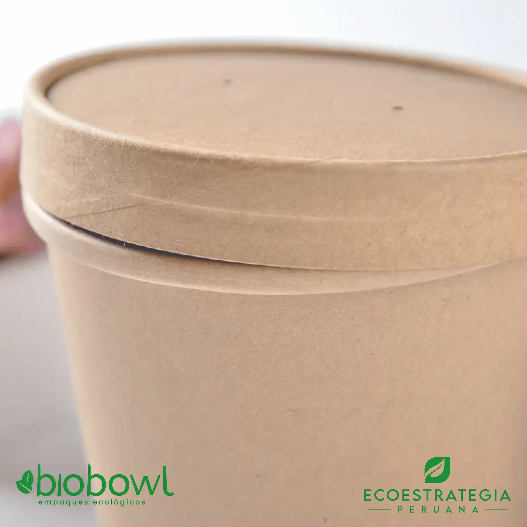 Bowl 32oz sopero Contenedor de bambú compostable y seguro para comidas líquidas listas para llevar.