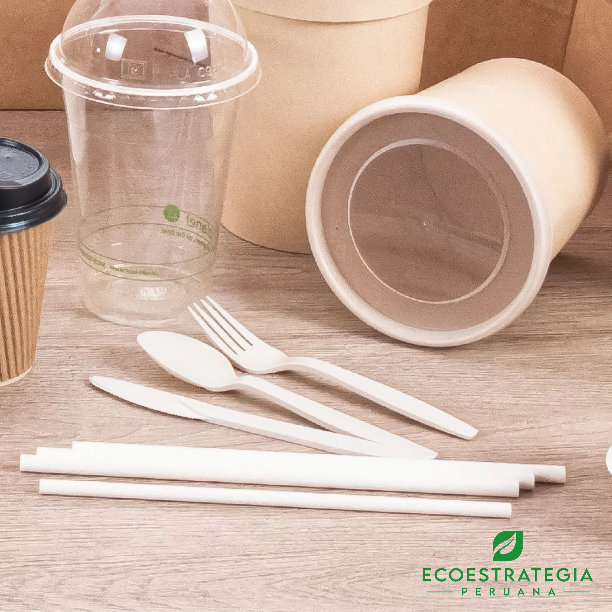  Cuchillo compostable fabricado con fécula de maíz, 15 cm, seguro, resistente y apto para alimentos calientes o fríos.
