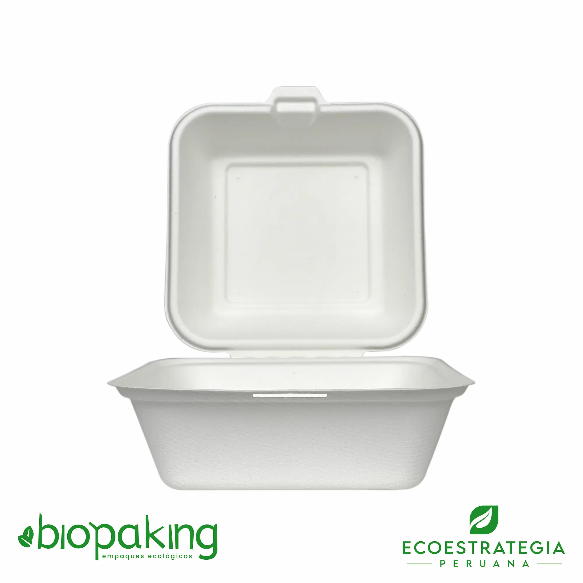 Envase biodegradable CT4 de 480ml, hecho de fibra de caña de azúcar, ideal para bebidas frías o calientes, ecológico y compostable