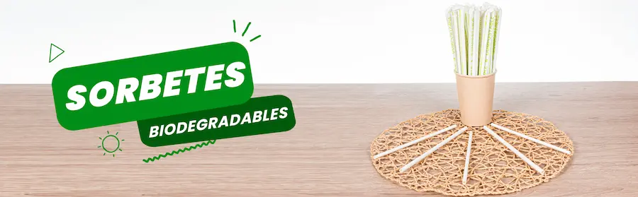 Banner de Biopaking mostrando la categoría de Sorbetes biodegradables, opciones ecológicas ideales para negocios.