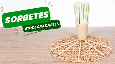 Categoría de Sorbetes biodegradables de Biopaking, para restaurantes y cafeterías, una alternativa ecológica sin perder calidad.