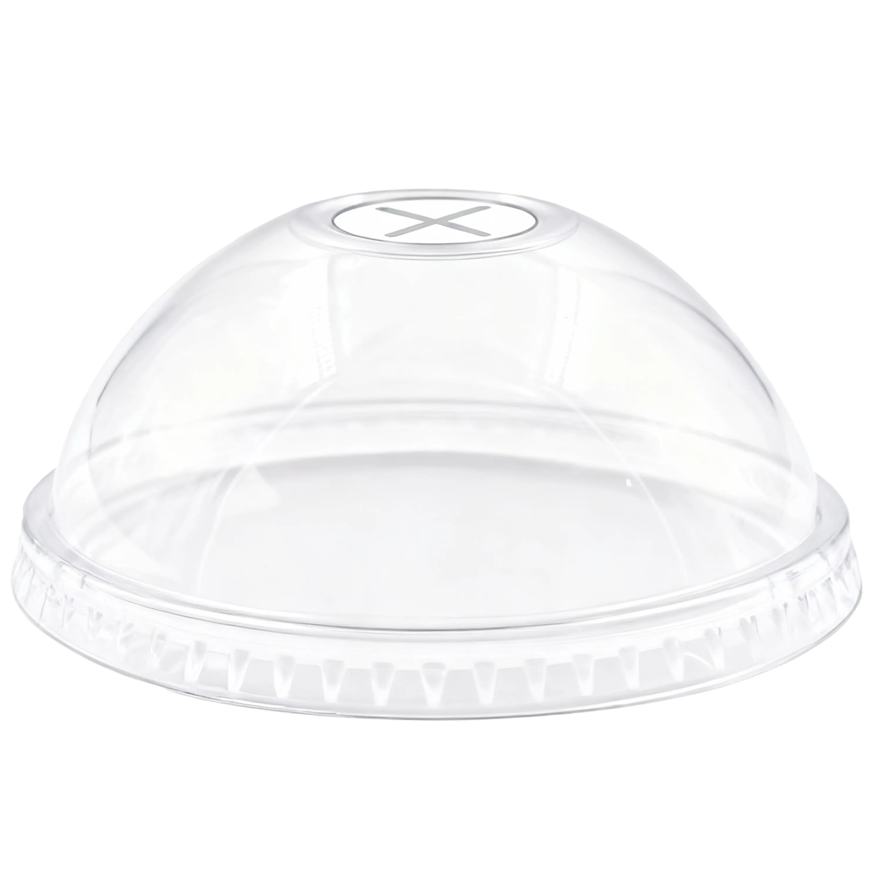 Tapa domo transparente de 90 mm compatible con vasos PET de 10oz y 12oz para bebidas frías, frappés y jugos